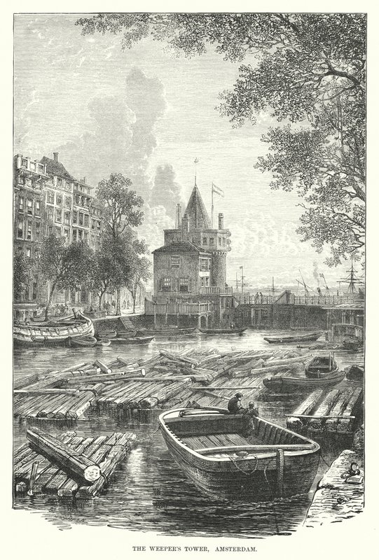 A Weeper-torony, Amszterdam (metszet) alkotó: English School