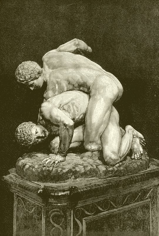 A pankrátorok. Márványcsoport a firenzei Uffizi Képtárban (metszet) alkotó: English School