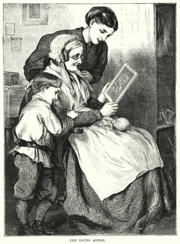 A fiatal művész (metszet) alkotó: English School