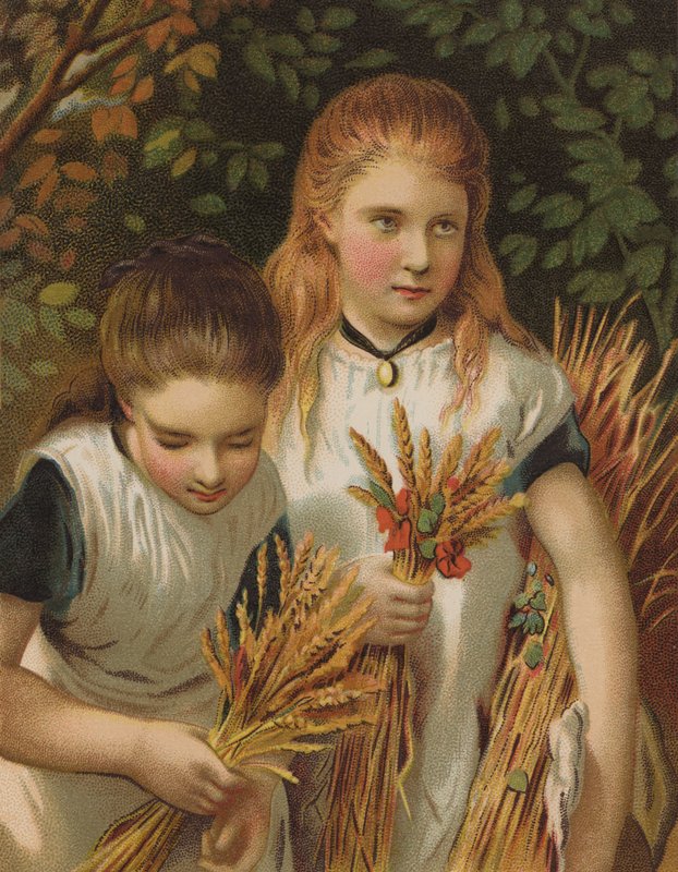 The Young Gleaners (chromolitho) alkotó: English School