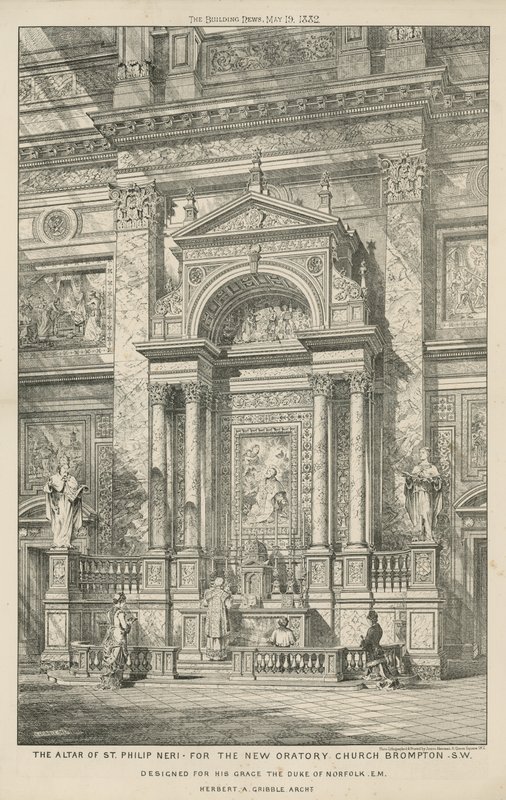 Neri Szent Fülöp oltára az új Oratórium templomhoz alkotó: English School