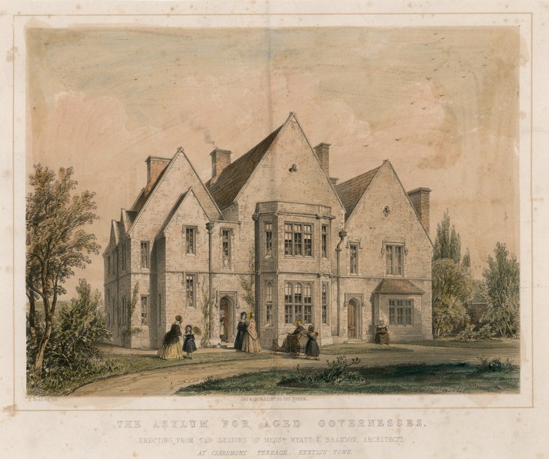 Az idős kormányzók menedékháza, Claremont Terrace, Kentish Town alkotó: English School