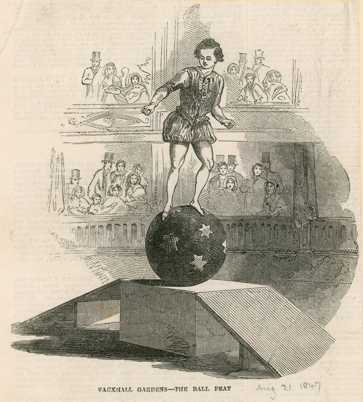 A labda bravúrja, Vauxhall Gardens, London alkotó: English School