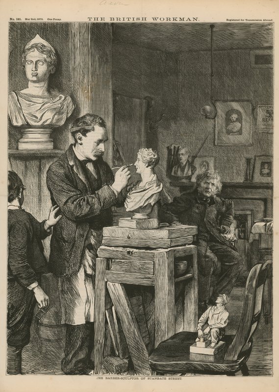 A Stangate Street borbélyszobrásza alkotó: English School