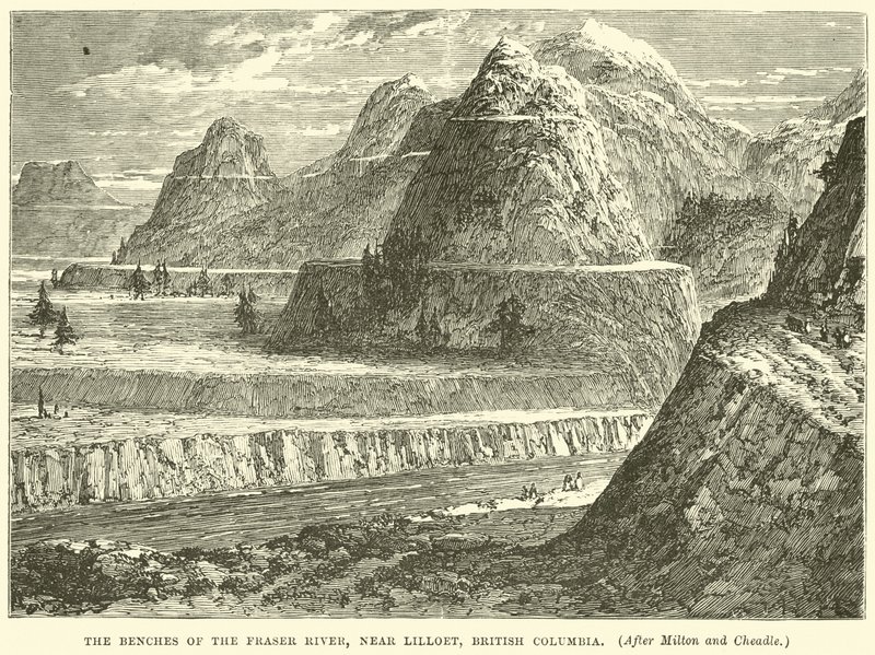 A Fraser folyó padjai, Lillooet közelében, British Columbia alkotó: English School