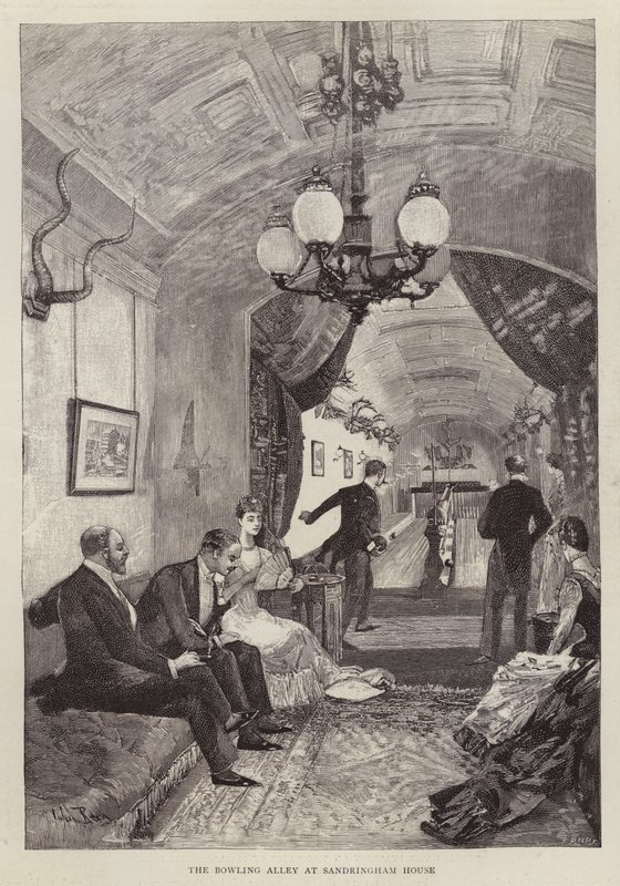 A tekepálya a Sandringham House-ban, Norfolk (litho) alkotó: English School