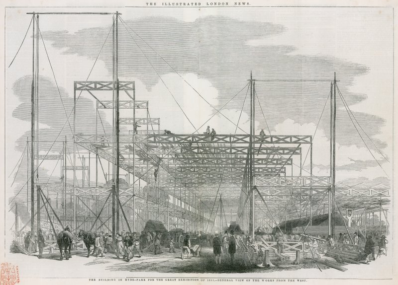 Az épület a londoni Hyde Parkban, az 1851-es Nagy Kiállításhoz alkotó: English School