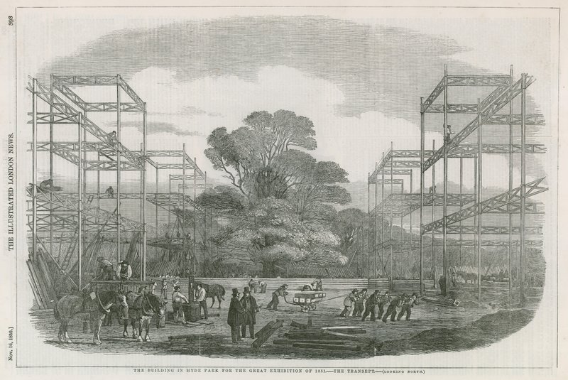 Az épület a londoni Hyde Parkban, az 1851-es Nagy Kiállításhoz alkotó: English School