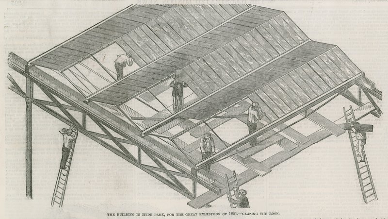 Az épület a londoni Hyde Parkban, az 1851-es Nagy Kiállításhoz alkotó: English School