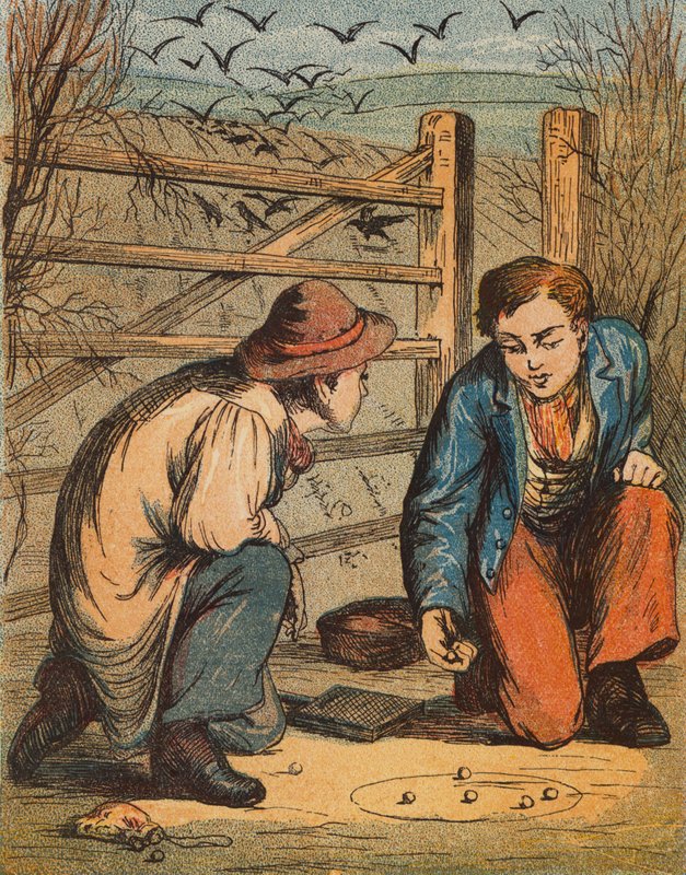 Az óvatlan varjúcsináló (színes litográfia) alkotó: English School