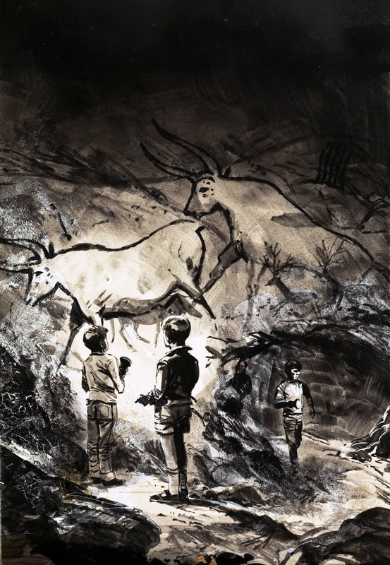 Lascaux barlangfestményei Montignac mellett Franciaországban alkotó: English School
