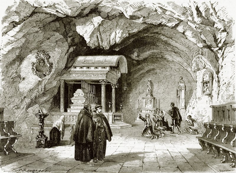 Szent Rozália kápolna Palermo közelében, Szicíliában alkotó: English School