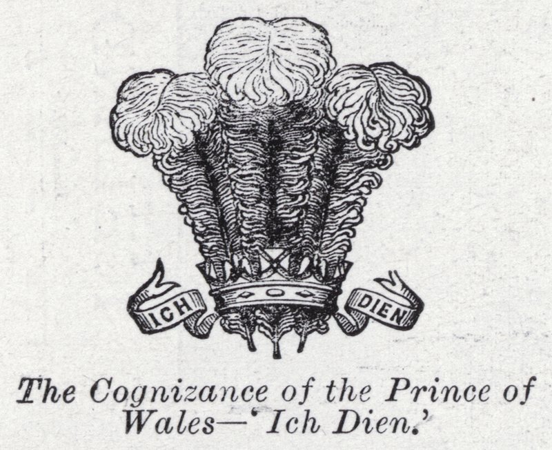 A walesi herceg ismerete, „Ich Dien” (litho) alkotó: English School