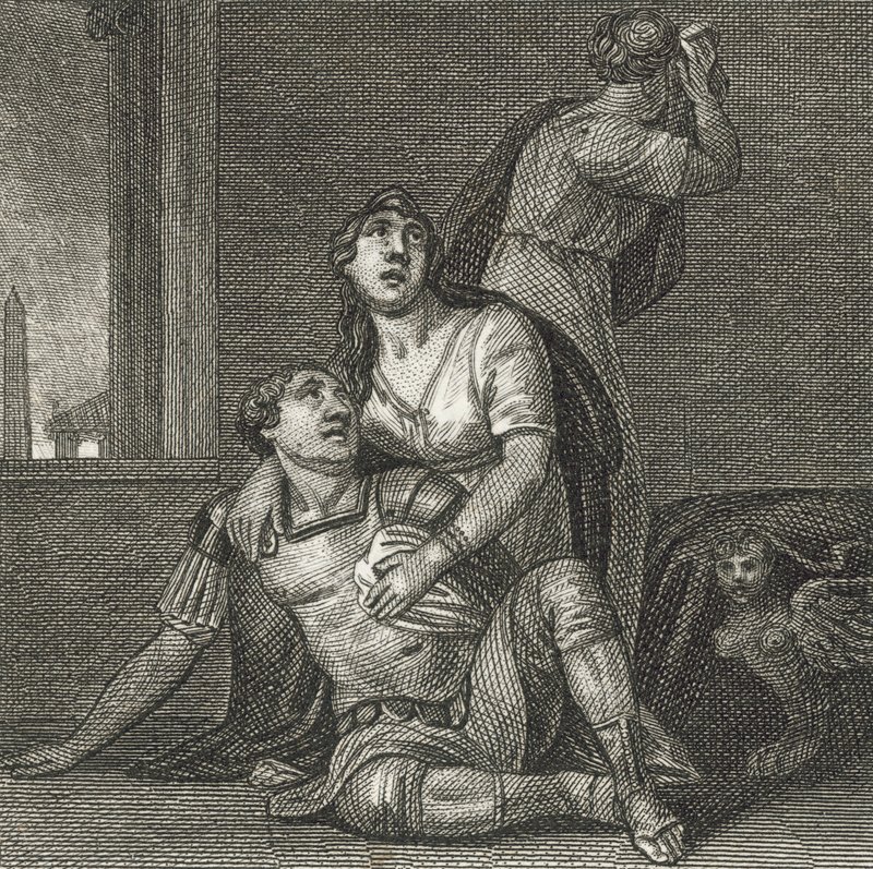 Marcus Antonius halála (metszet) alkotó: English School