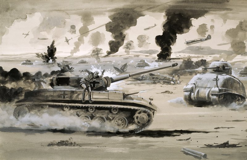 Az Afrika Corps veresége El Alameinnél alkotó: English School