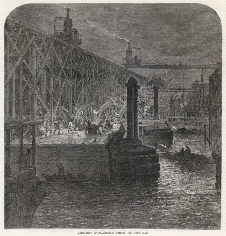 A Blackfriars híd lebontása alkotó: English School