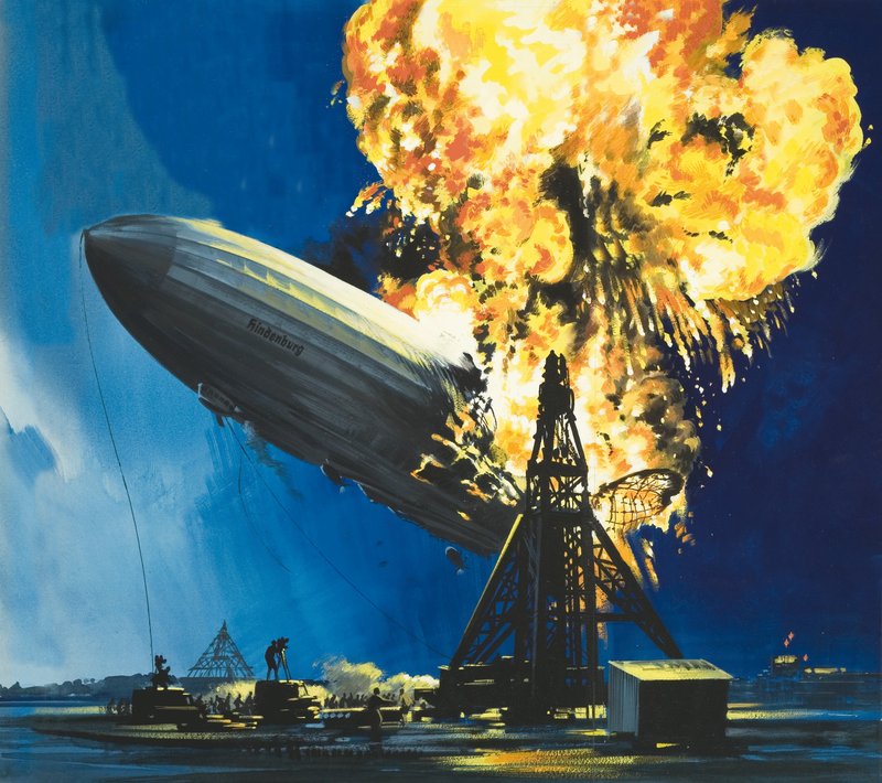 A Hindenburg elpusztítása alkotó: English School