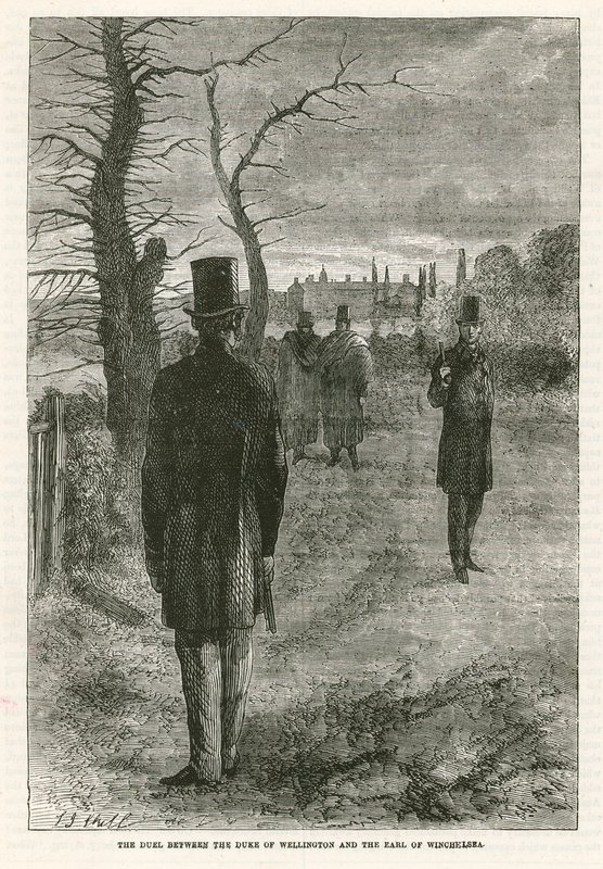 Wellington hercege és Winchelsea grófja párharca alkotó: English School