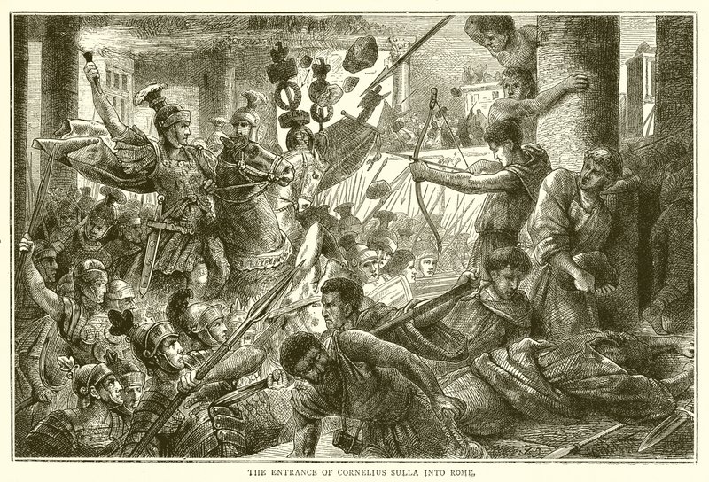 Cornelius Sulla bejárata Rómába alkotó: English School