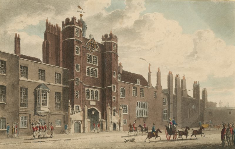A Szent Jakab-palota bejárata alkotó: English School