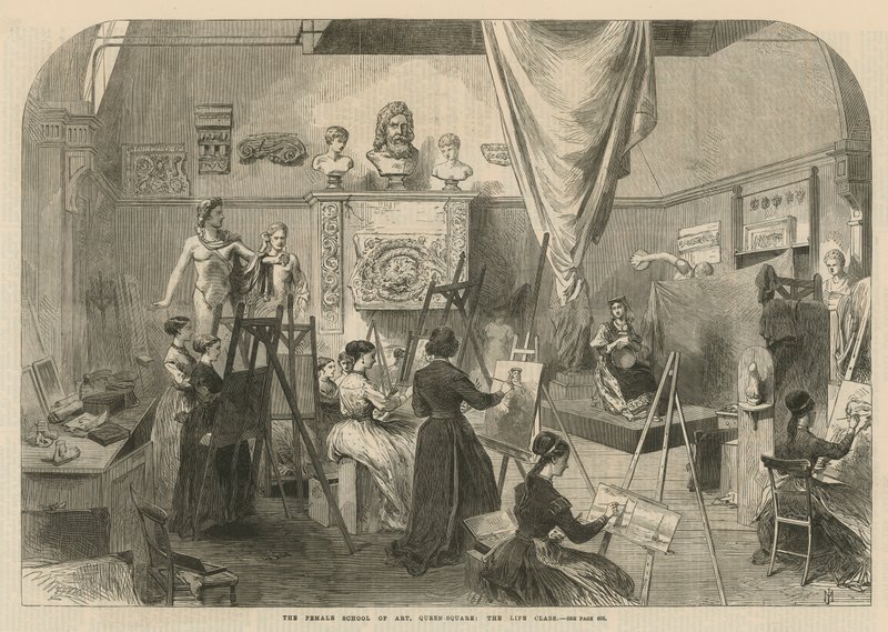 A női iskola a Queen téren alkotó: English School