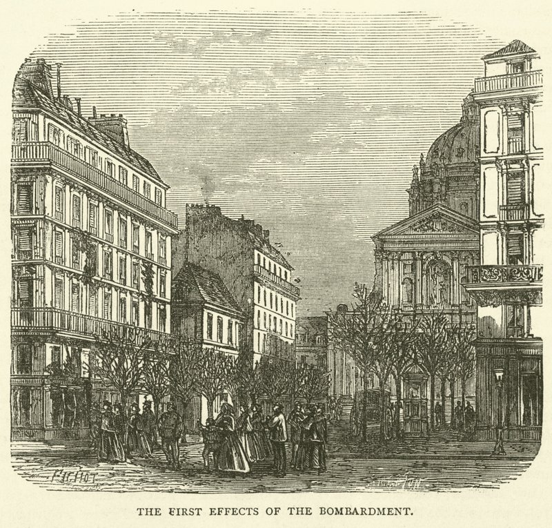 A bombázás első hatásai, 1870. november alkotó: English School