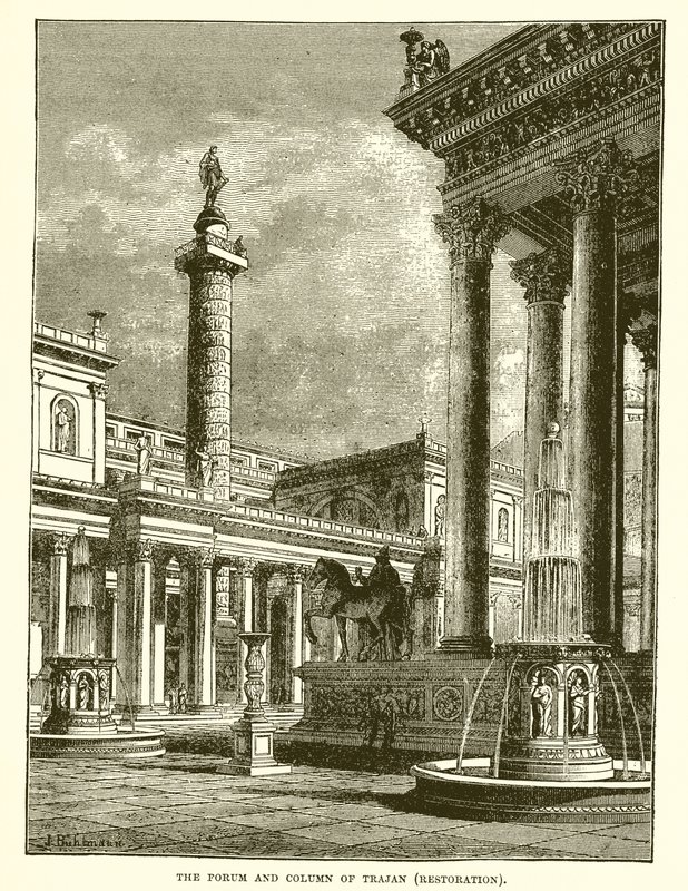 Traianus fóruma és rovata alkotó: English School