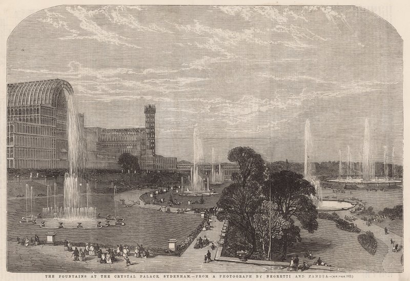 A szökőkutak a Crystal Palace-ban alkotó: English School