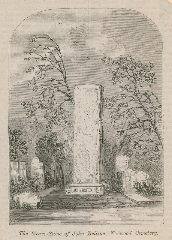 John Britton sírköve alkotó: English School