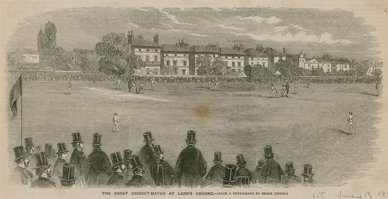 A nagy krikettmérkőzés a Lords Groundon alkotó: English School