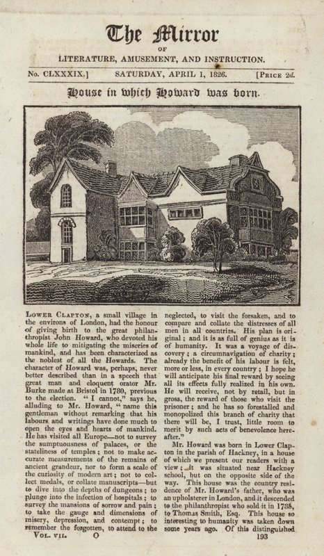 A ház, amelyben John Howard született alkotó: English School