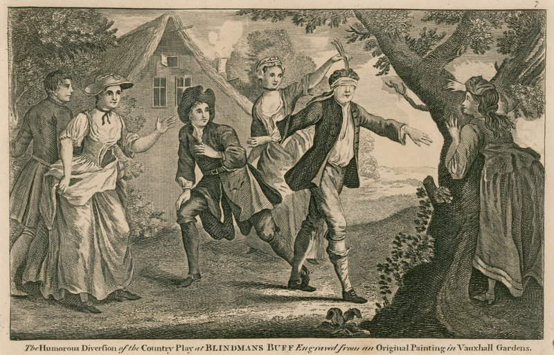 Az ország humoros elterelése a blindmans buffnál alkotó: English School