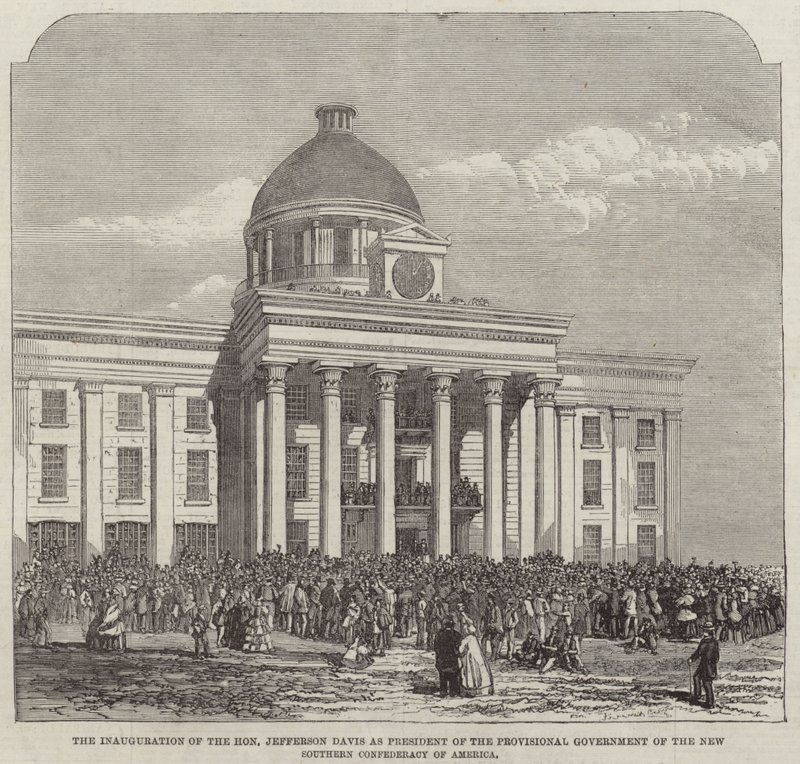 A tisztelt Jefferson Davis beiktatása alkotó: English School