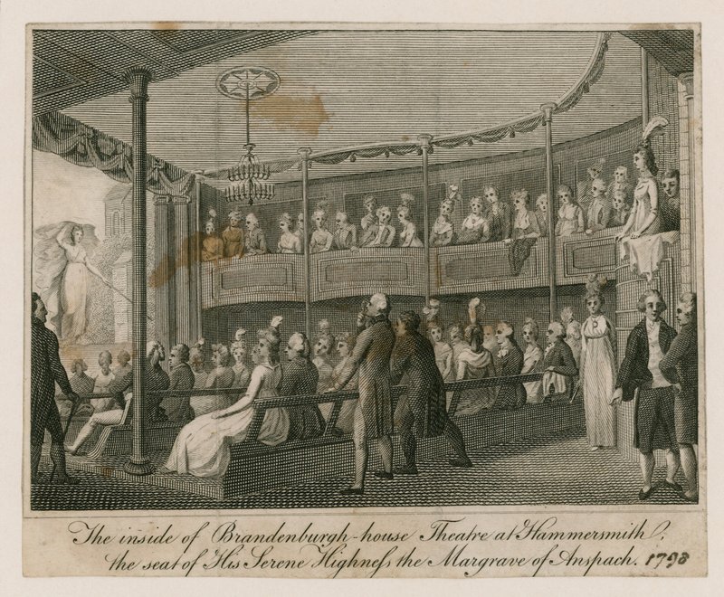 A Brandenburgh House Theatre belseje Hammersmithben alkotó: English School