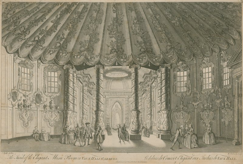 Az elegáns Music Room (Rotunda) belseje a londoni Vauxhall Gardensben alkotó: English School