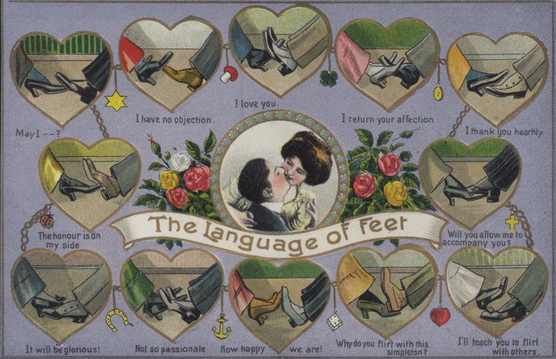A lábak nyelve, flörtölés lábbelivel alkotó: English School