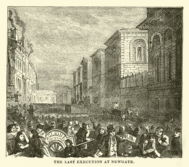 Az utolsó kivégzés Newgate-ben alkotó: English School