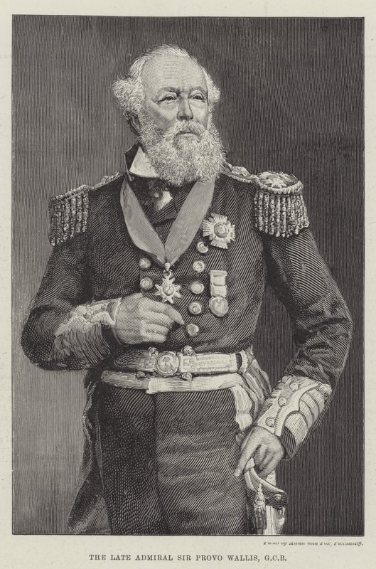 A néhai Sir Provo Wallis admirális, GCB (metszet) alkotó: English School