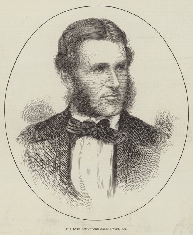 A néhai Commodore Goodenough, CB (metszet) alkotó: English School