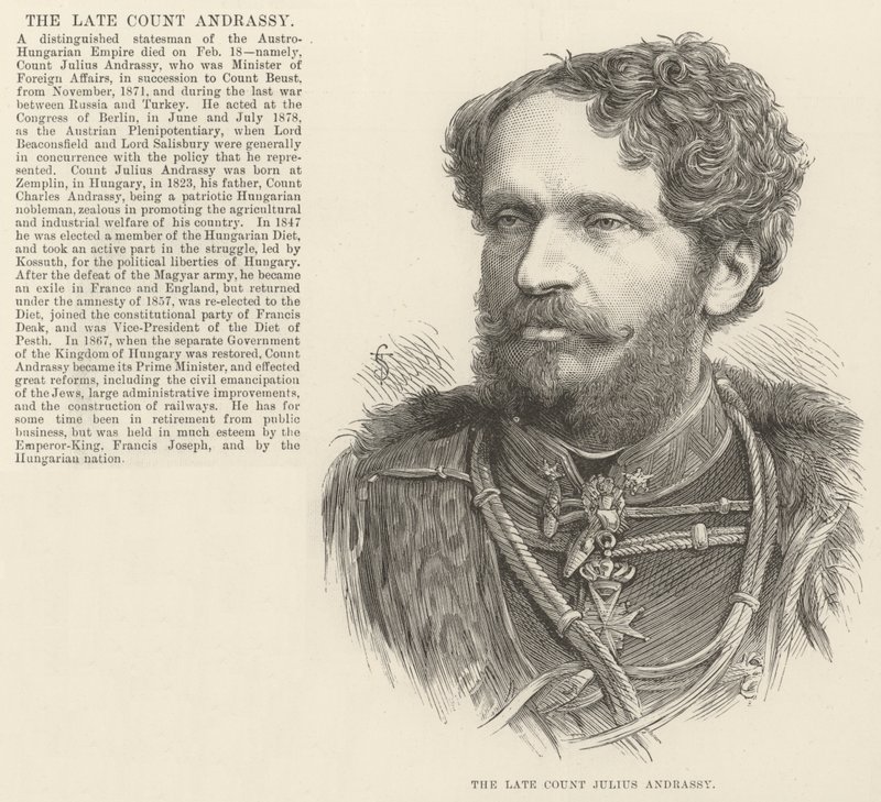 A néhai Andrássy Julius gróf (metszet) alkotó: English School