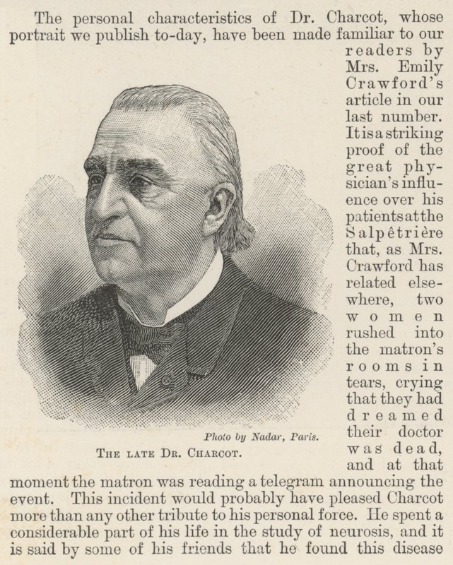 A néhai Dr. Charcot (metszet) alkotó: English School
