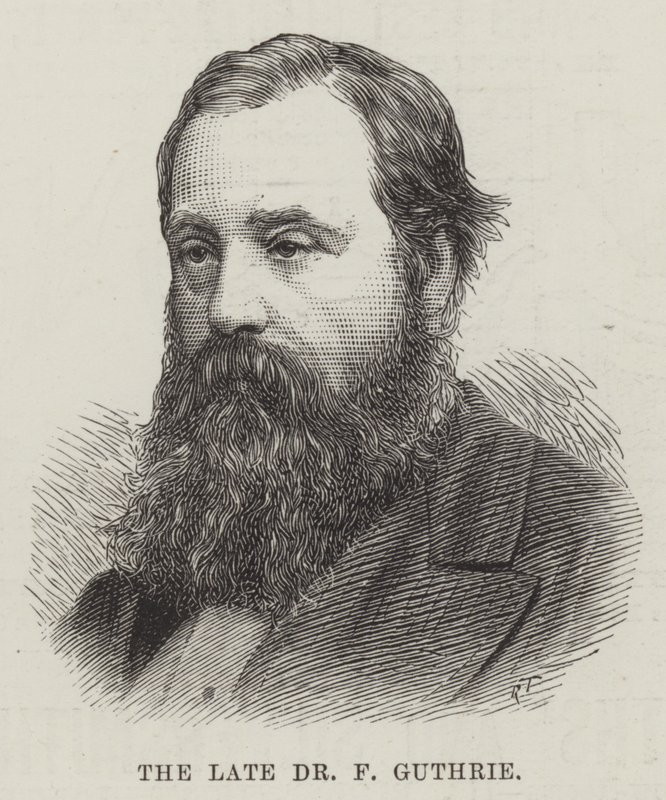 A néhai Dr. F. Guthrie (metszet) alkotó: English School