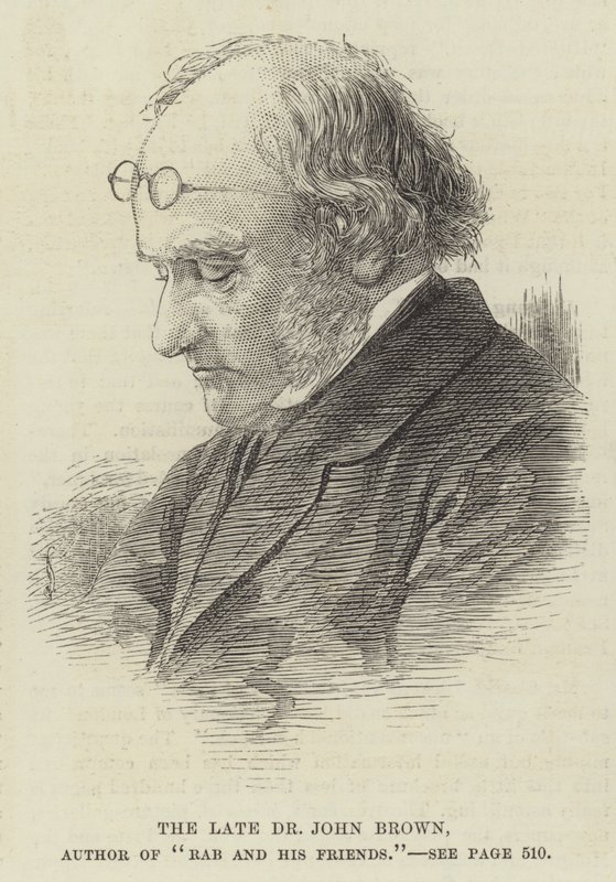 A néhai Dr. John Brown, a "Rab és barátai" szerzője (metszet) alkotó: English School