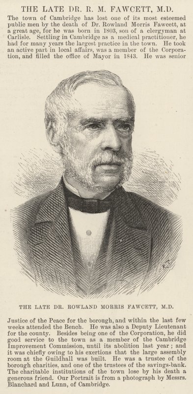 A néhai Dr. Rowland Morris Fawcett, MD (metszet) alkotó: English School