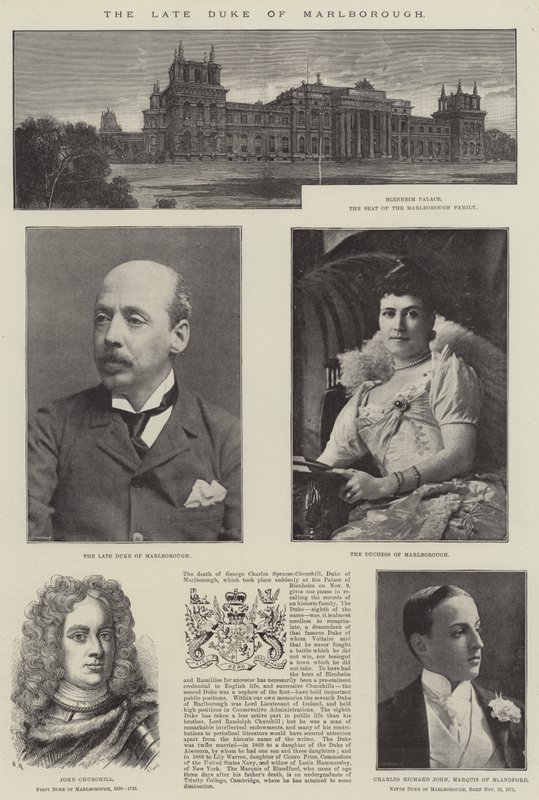 A néhai Marlborough herceg (metszet) alkotó: English School