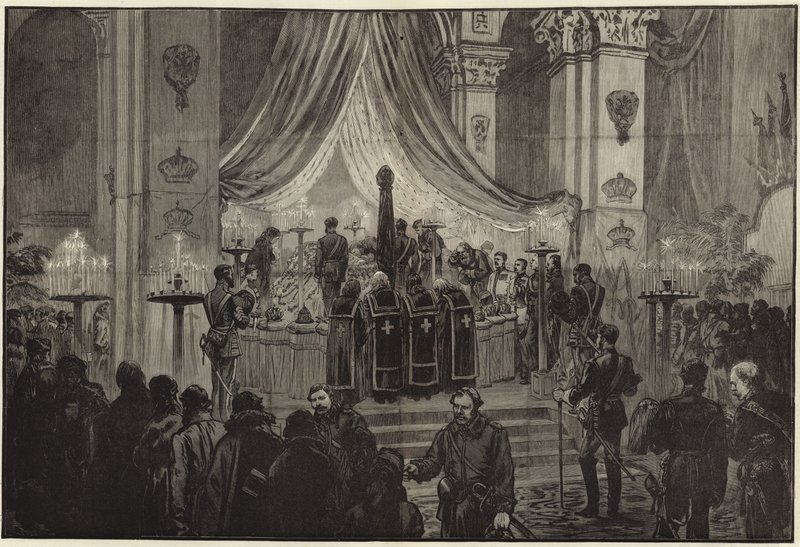 A Szent Péter és Szent Pál templomban fekvő állam néhai császára alkotó: English School