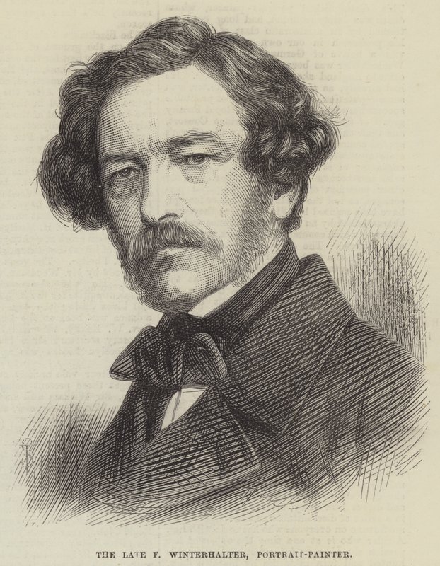 A néhai F Winterhalter, portréfestő (metszet) alkotó: English School