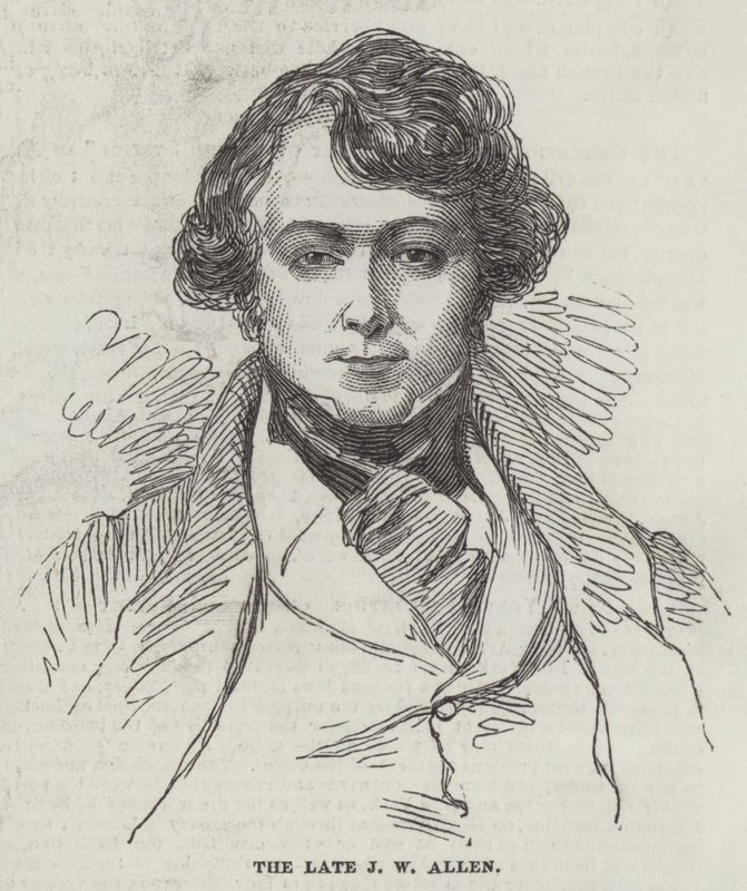 A néhai J W Allen (metszet) alkotó: English School