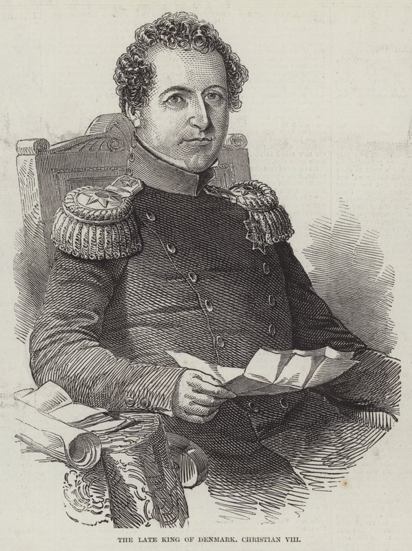 Dánia néhai királya, Christian VIII (metszet) alkotó: English School