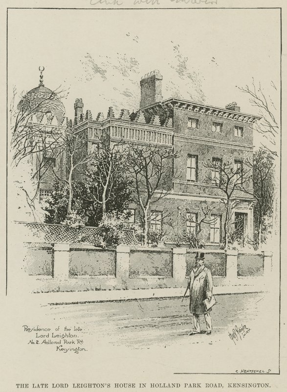 A néhai Lord Leightons ház a Holland Park Roadon, Kensington, London alkotó: English School